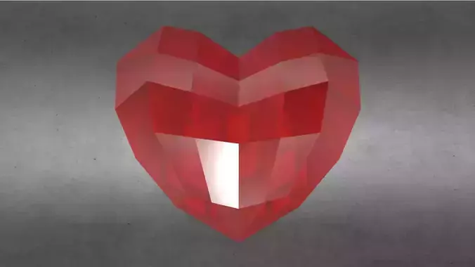 Crystal Heart - Detailed Cubic RE-MODELED