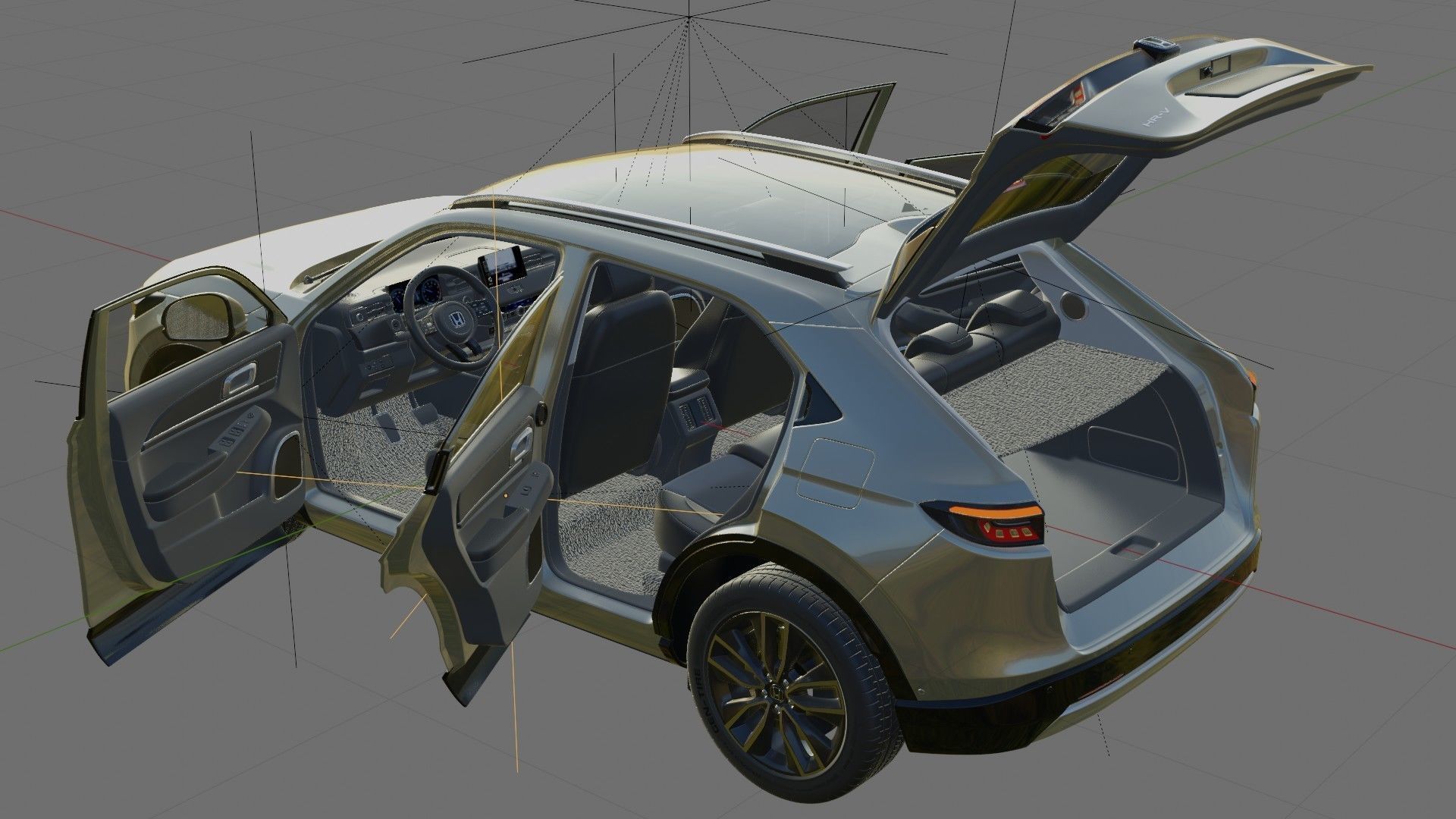 Honda HR-V Vezel XR-V 2022 with interior 3D model_22