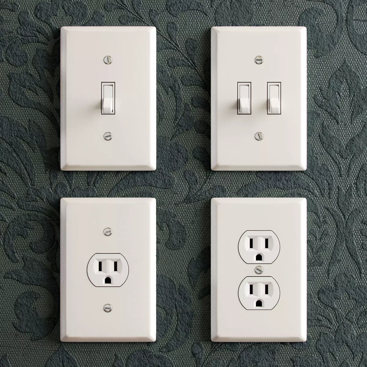 Electrical light switches 3D model_0