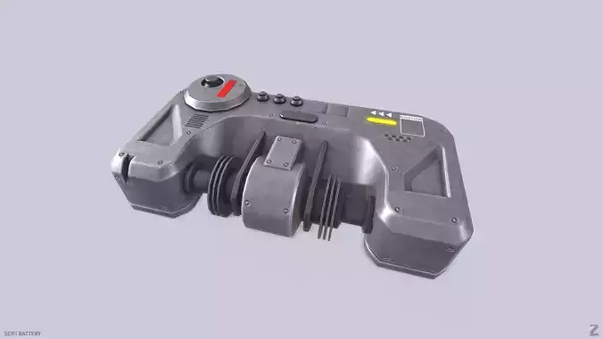 Scifi battery Low-poly 3D model Scifi battery Low-poly 3D model