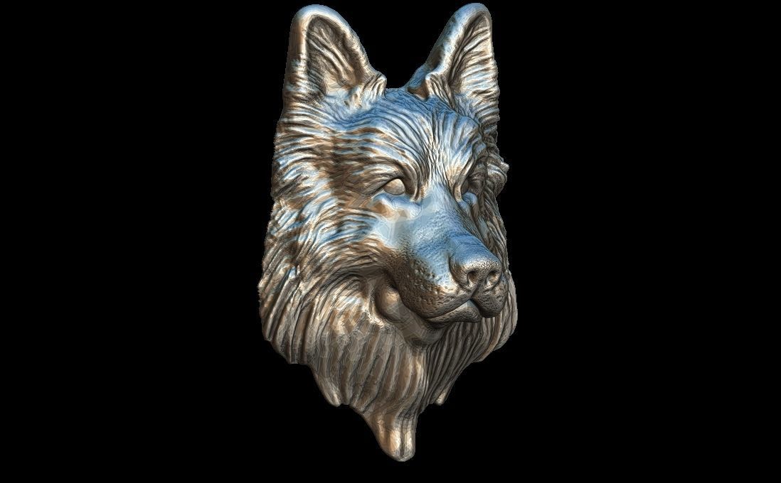 German shepherd Dog 3D print model_2