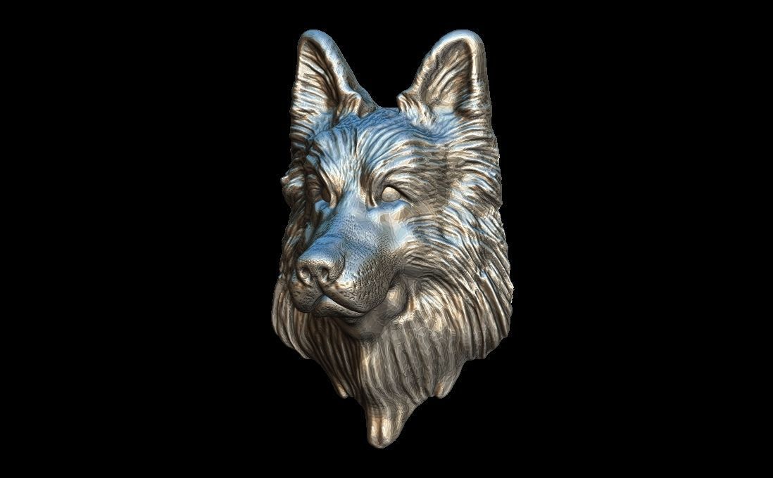 German shepherd Dog 3D print model_1