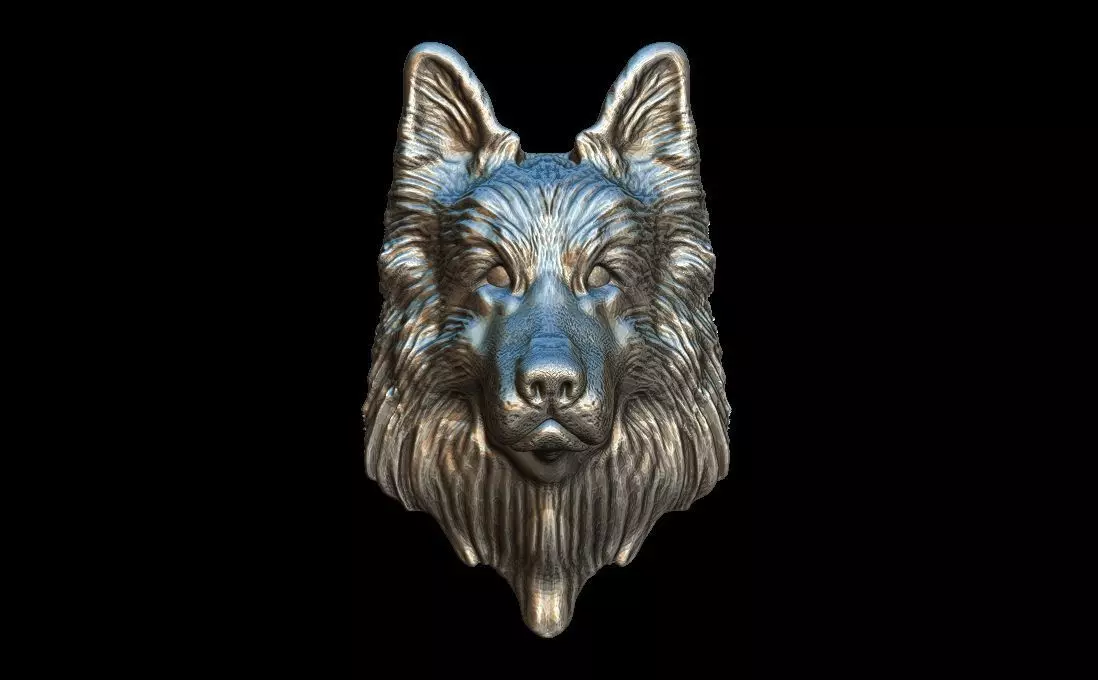 German shepherd Dog 3D print model_0