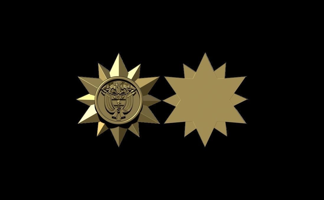 Colombia Shield 3D print model_10