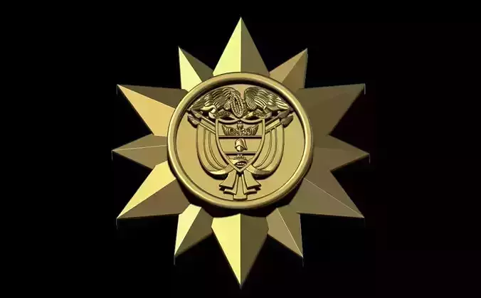 Colombia Shield 3D print model
