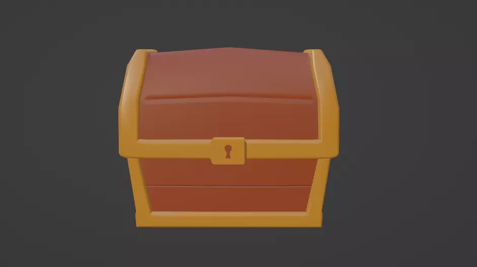 Simple treasure chest Free 3D model