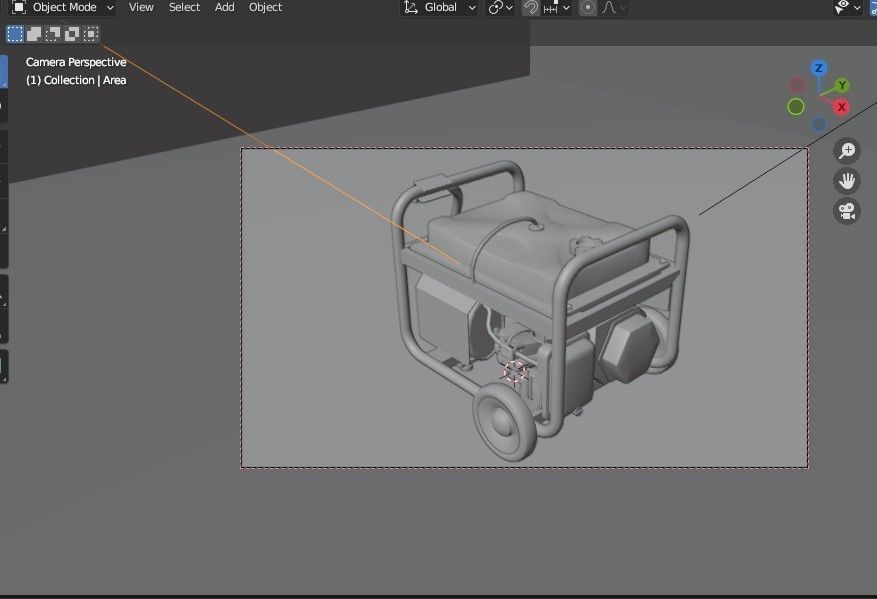 portable Industrial Power generator 3D model_1