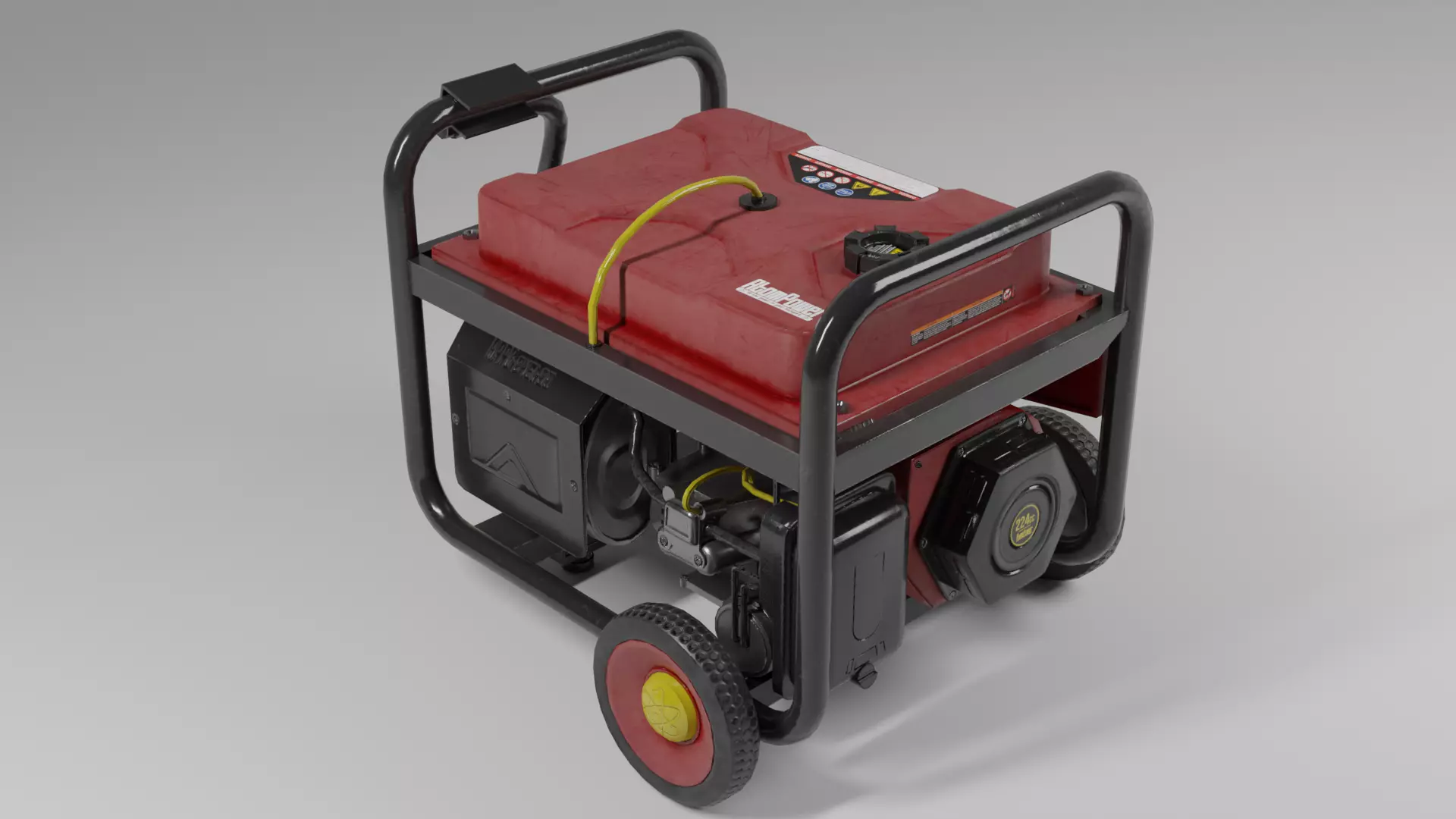 portable Industrial Power generator 3D model_0