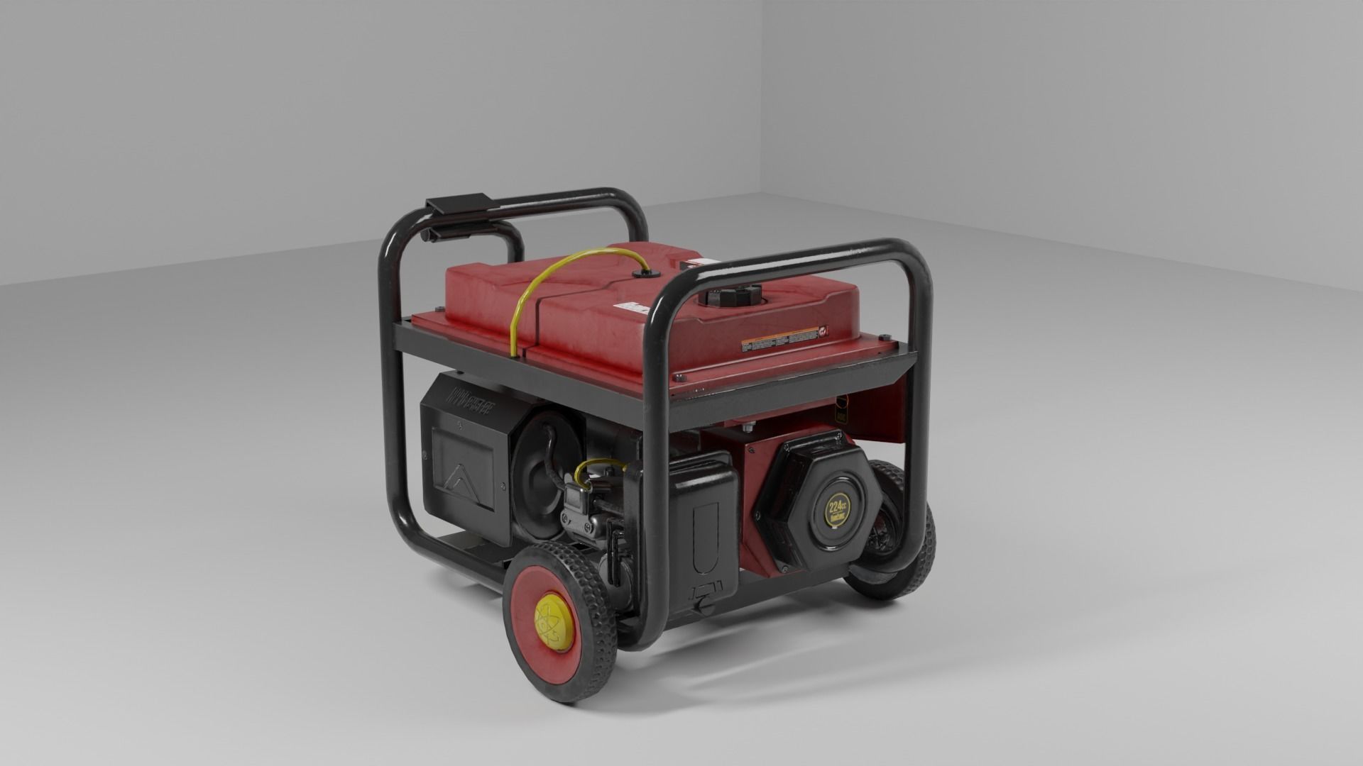 portable Industrial Power generator 3D model_4