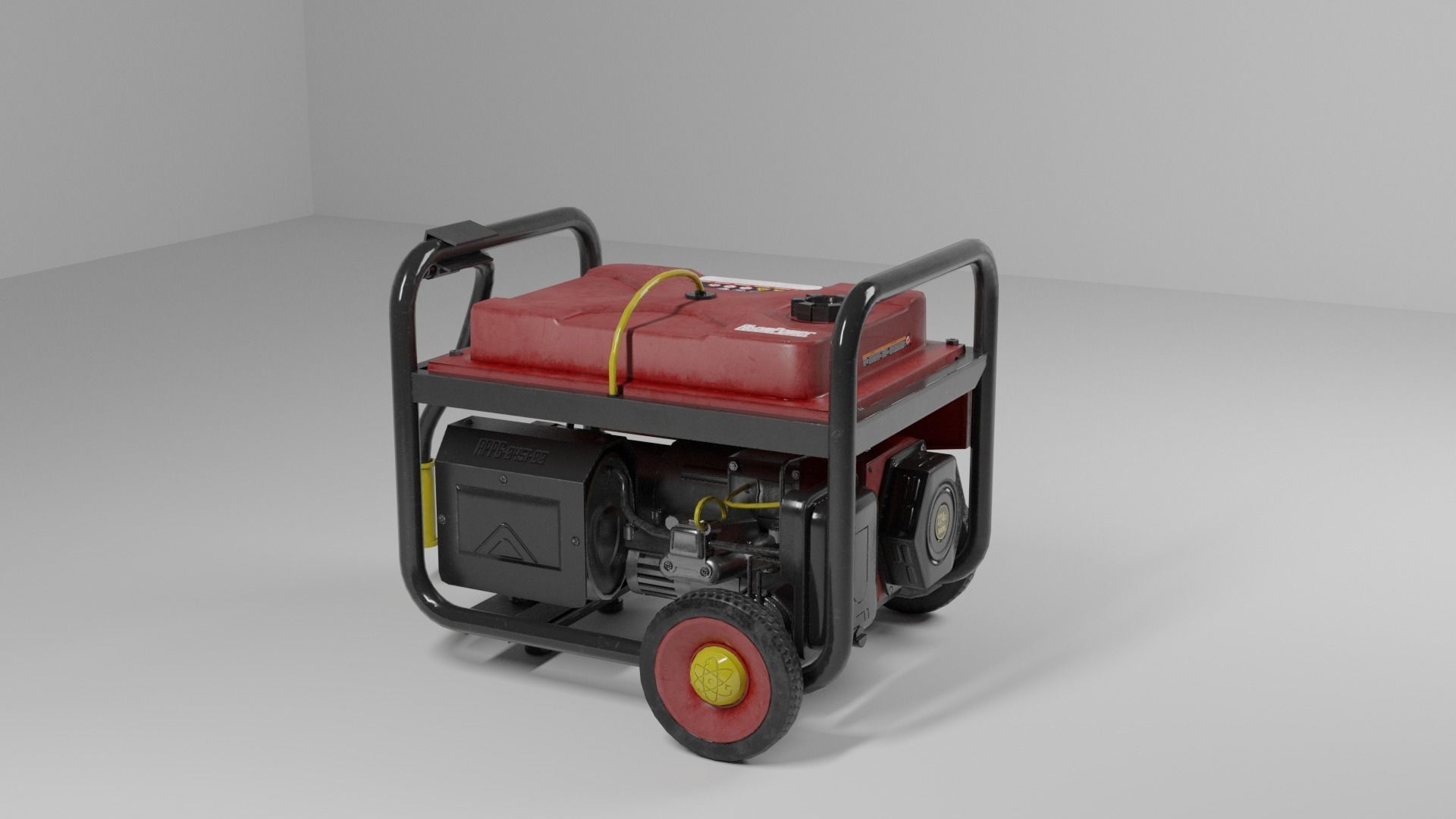 portable Industrial Power generator 3D model_2