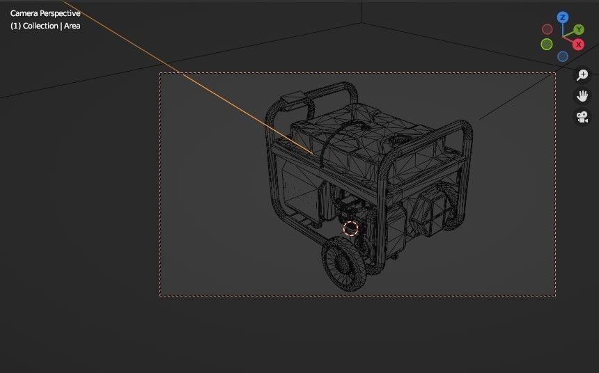 portable Industrial Power generator 3D model_3