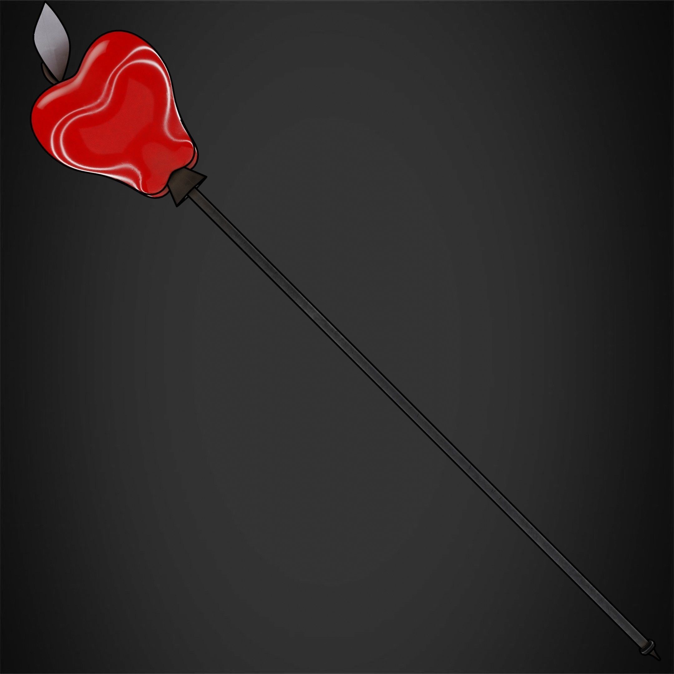 Hazbin Hotel Lucifer Morningstar Apple Staff for Cosplay 3D print model_6