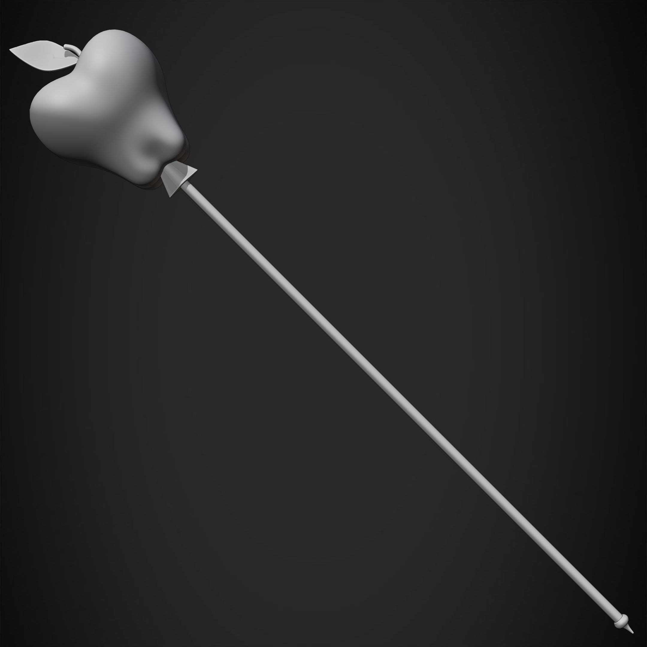 Hazbin Hotel Lucifer Morningstar Apple Staff for Cosplay 3D print model_15