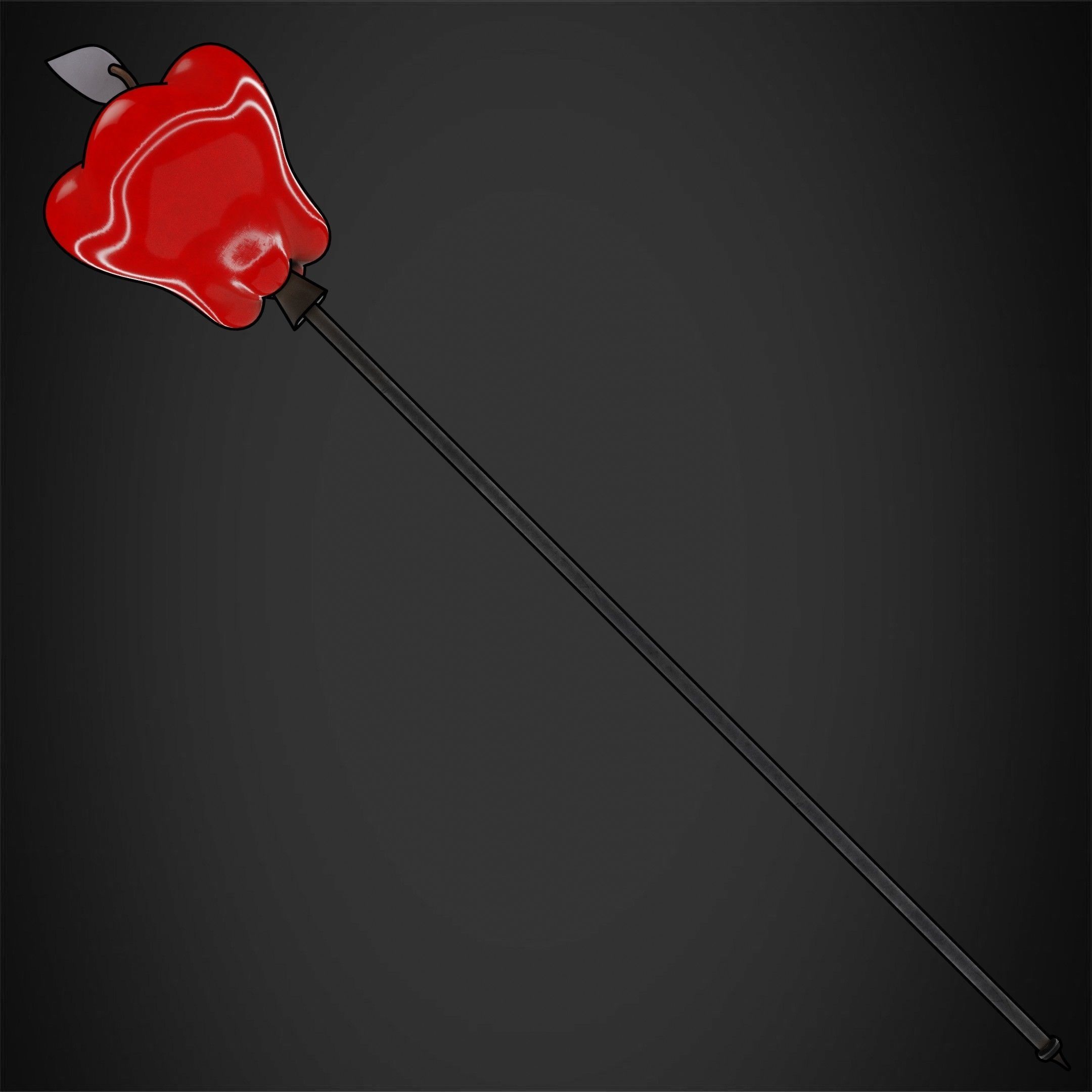 Hazbin Hotel Lucifer Morningstar Apple Staff for Cosplay 3D print model_3