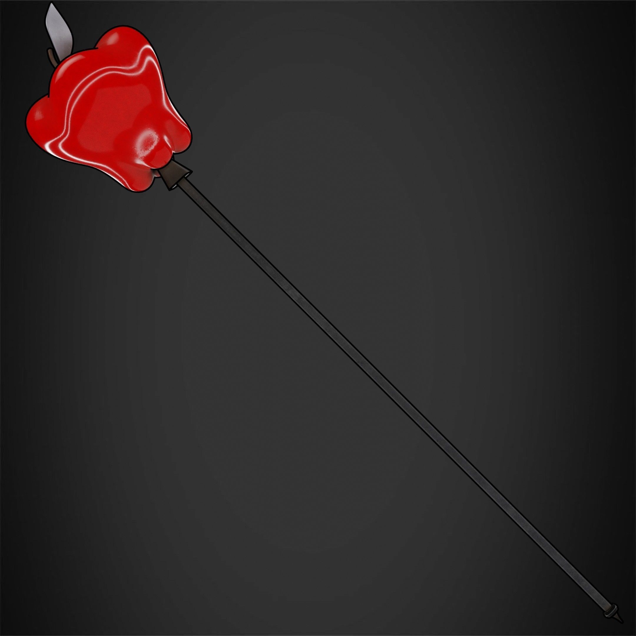 Hazbin Hotel Lucifer Morningstar Apple Staff for Cosplay 3D print model_5