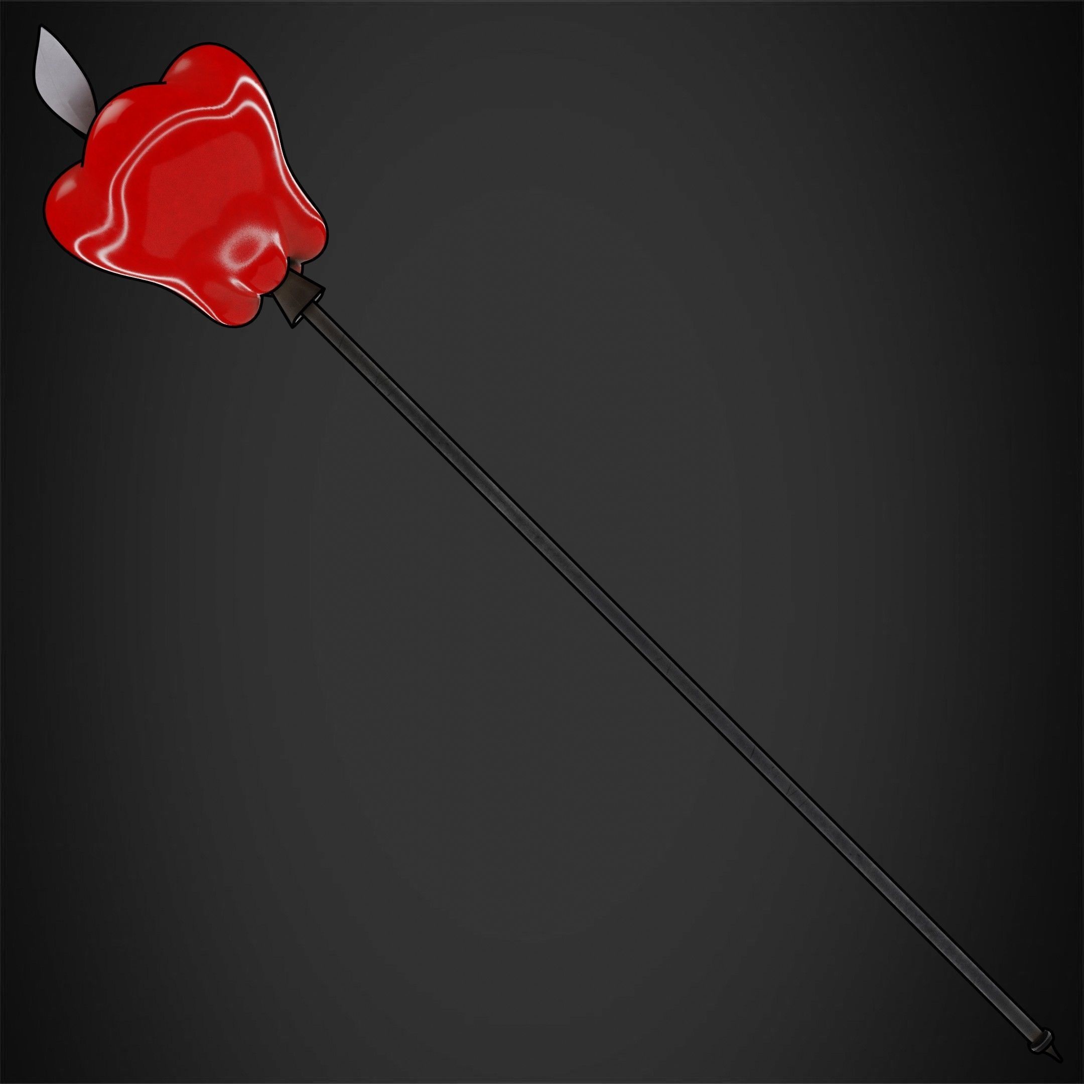 Hazbin Hotel Lucifer Morningstar Apple Staff for Cosplay 3D print model_7