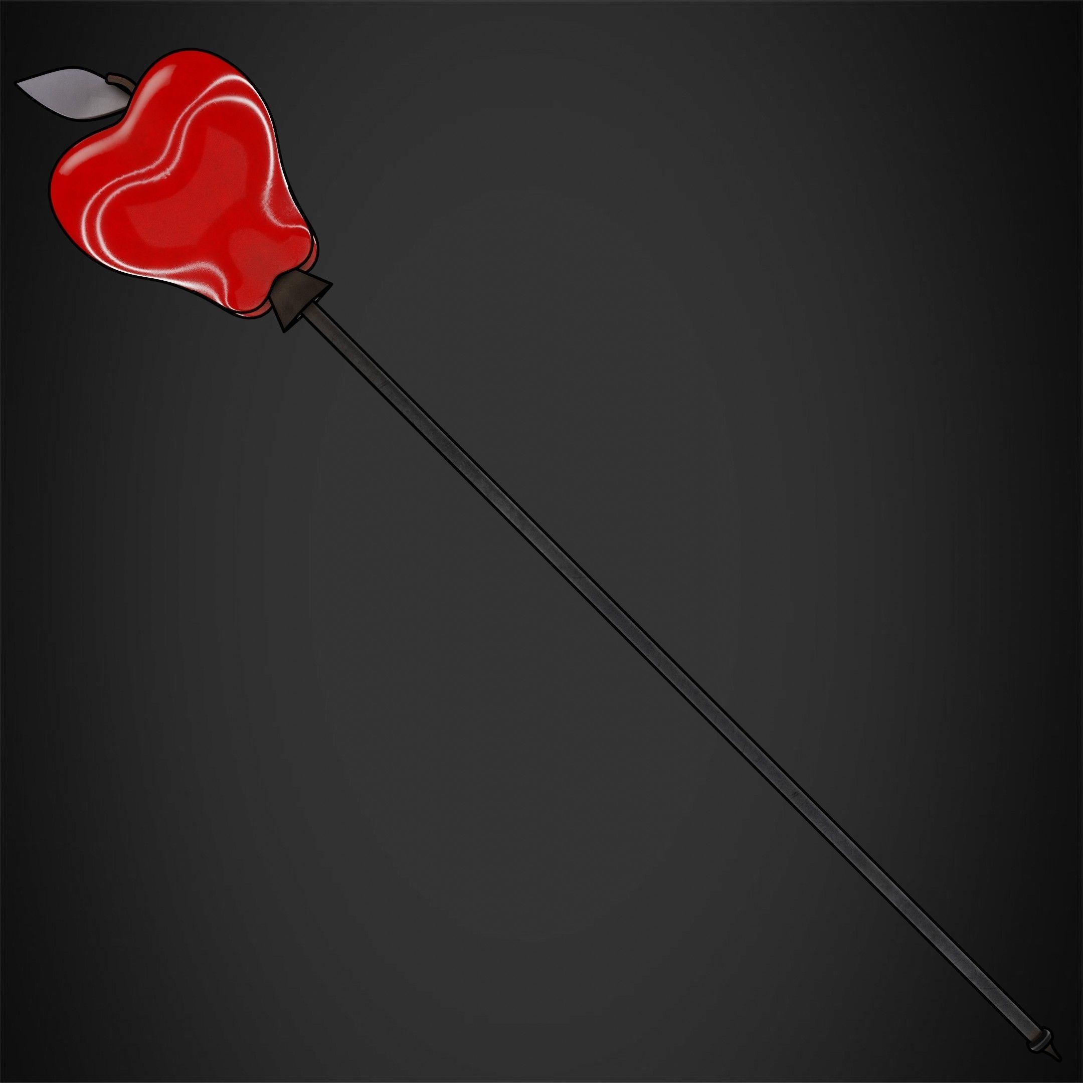Hazbin Hotel Lucifer Morningstar Apple Staff for Cosplay 3D print model_2