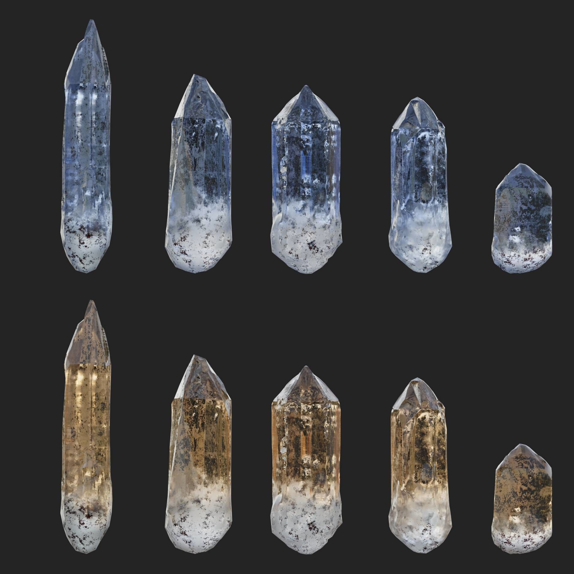 3D model Crystal Realistic Game ready Pack VR / AR / low-poly | CGTrader