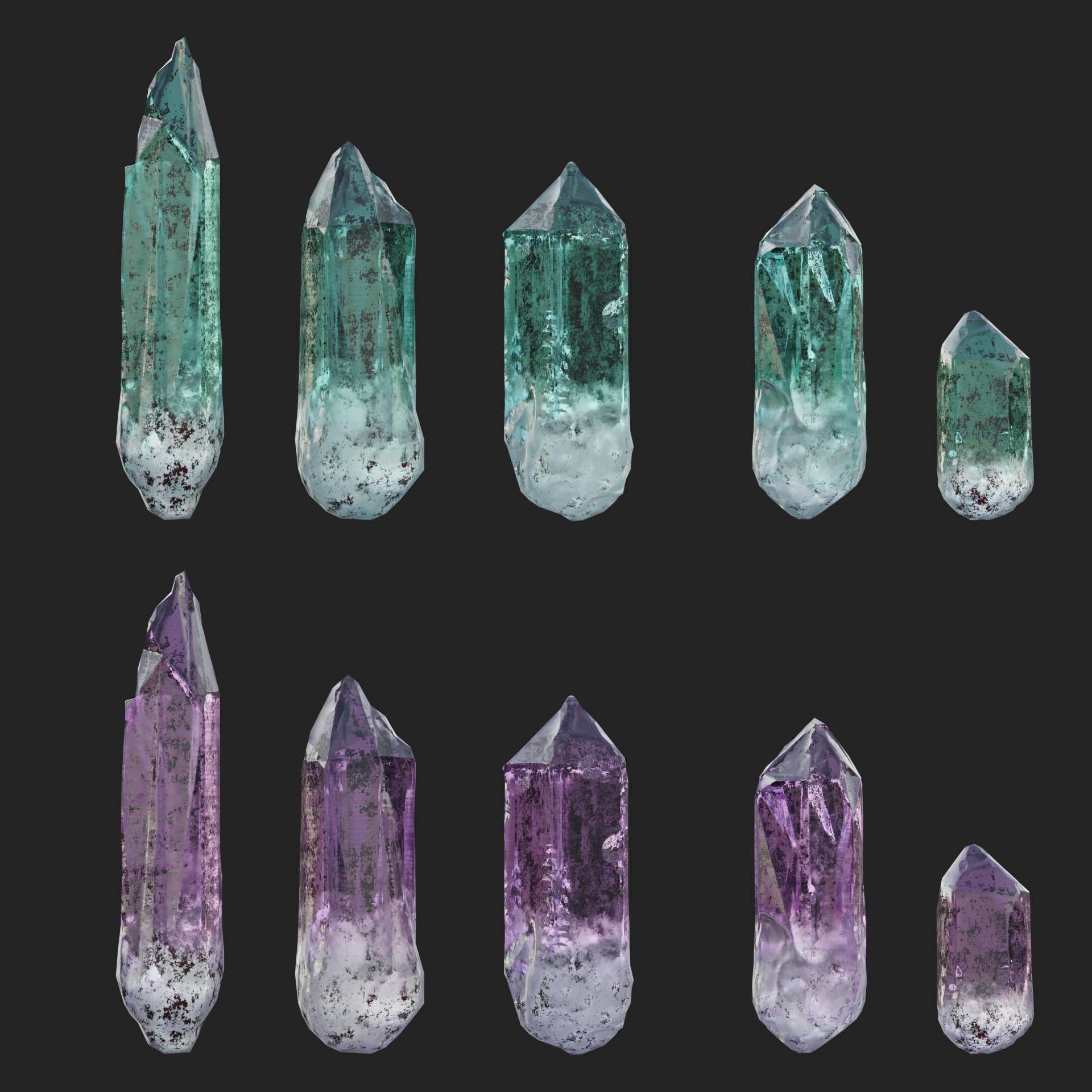 3D model Crystal Realistic Game ready Pack VR / AR / low-poly | CGTrader