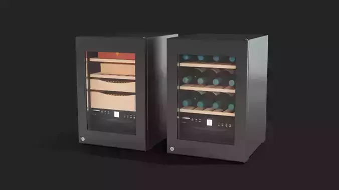 Two cellar Machine Low Poly 3D model