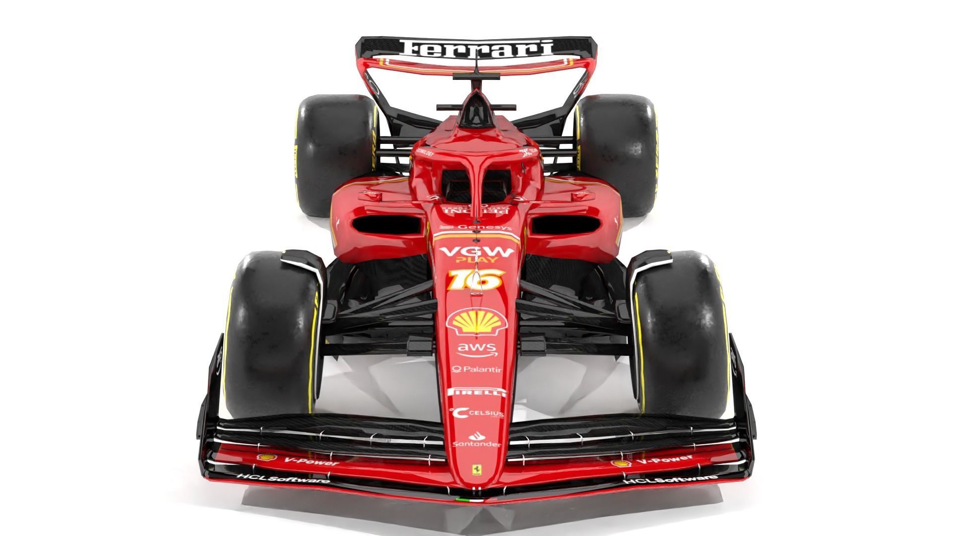 SF-24 Ferrari F1 2024 Low-poly 3D model_4