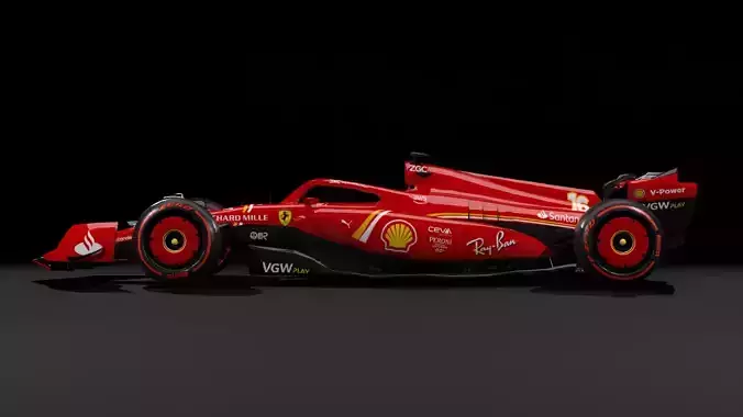 SF-24 Ferrari F1 2024 Low-poly 3D model SF-24 Ferrari F1 2024 Low-poly 3D model