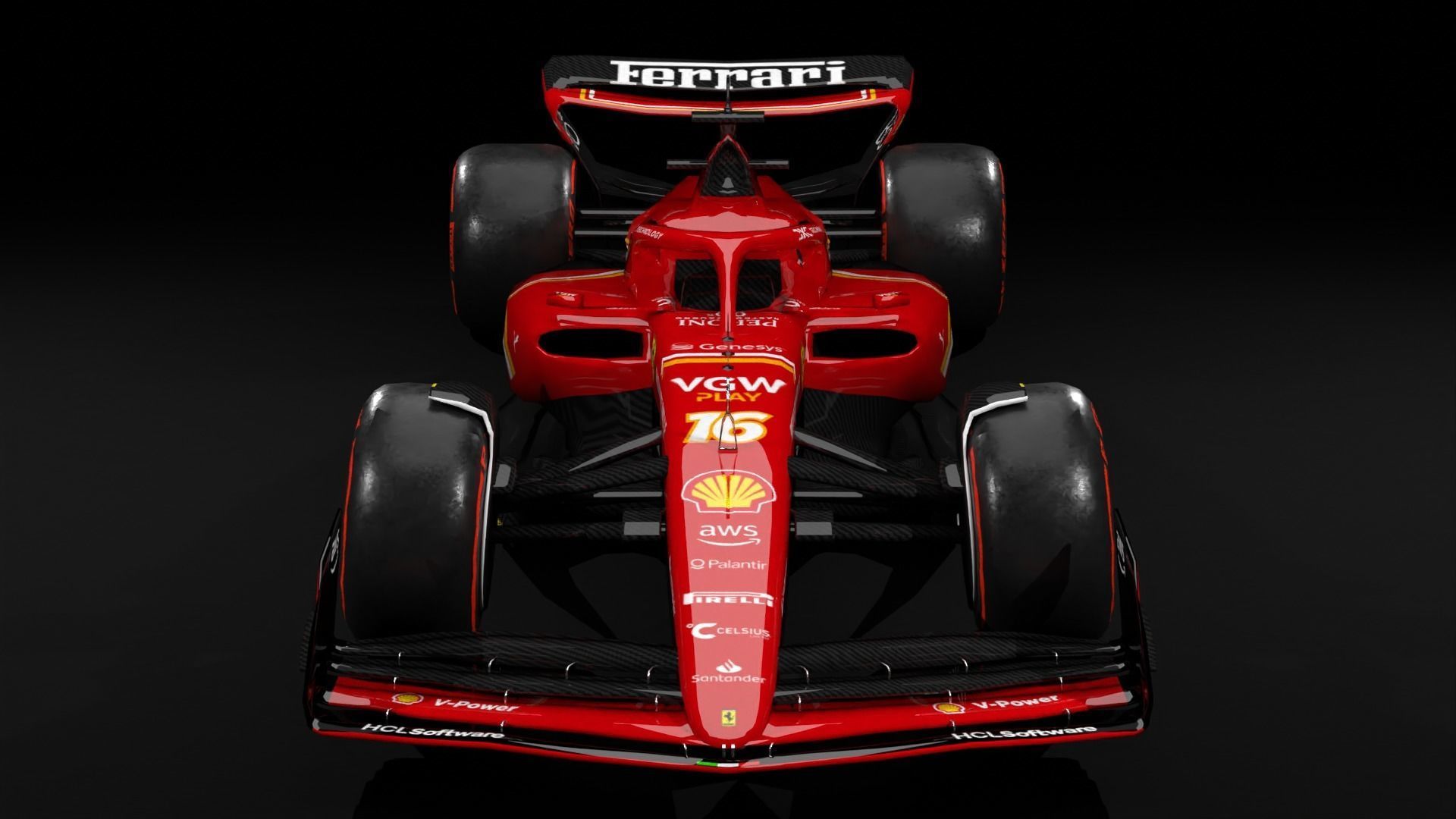 SF-24 Ferrari F1 2024 Low-poly 3D model_9