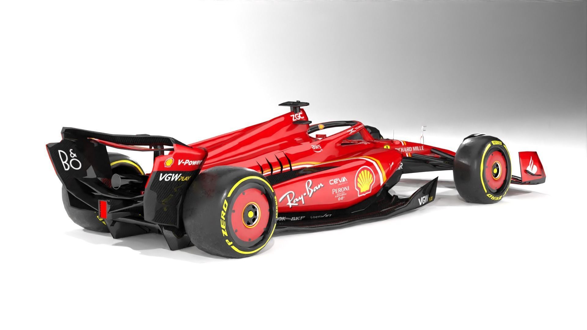 SF-24 Ferrari F1 2024 Low-poly 3D model_6