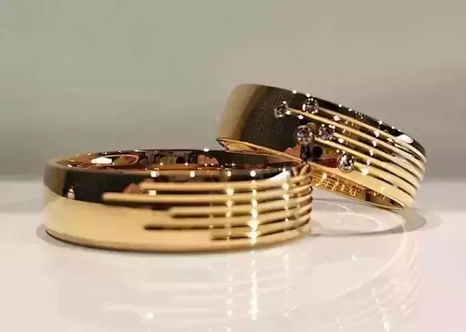 Wedding rings Free 3D print model