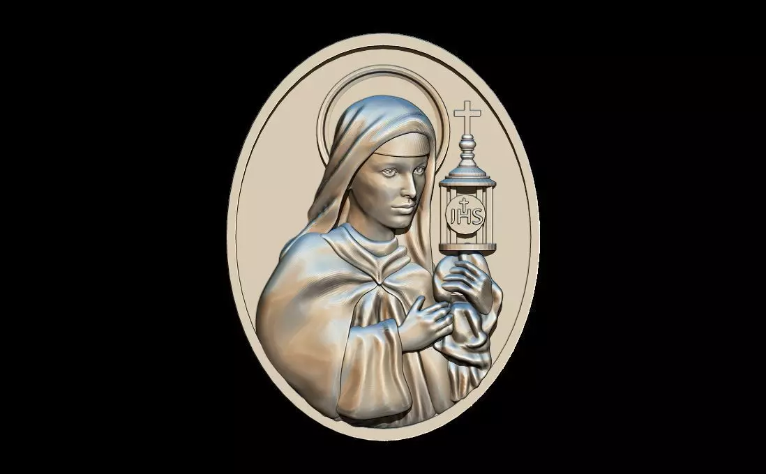 Saint Claire pendant 3D print model
