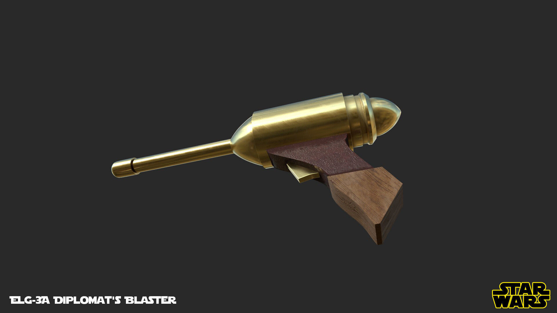 ELG 3A Diplomat Blaster Star Wars Weapon Free low-poly 3D model_2