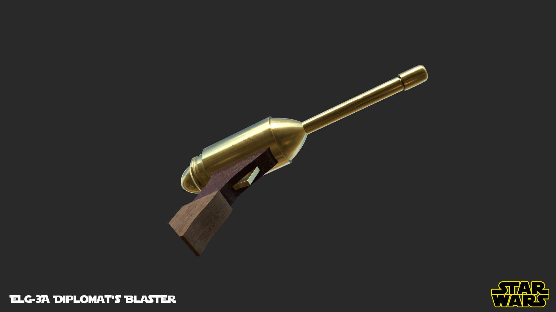 ELG 3A Diplomat Blaster Star Wars Weapon Free low-poly 3D model_3