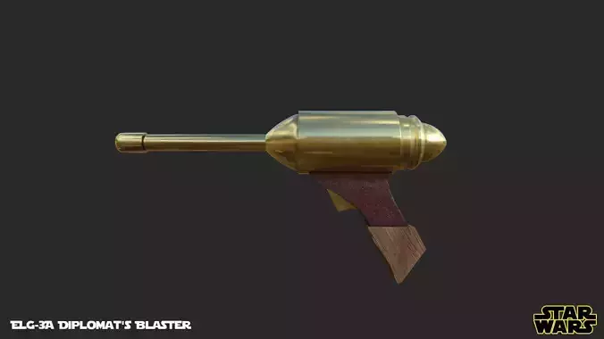 ELG 3A Diplomat Blaster Star Wars Weapon Free low-poly 3D model