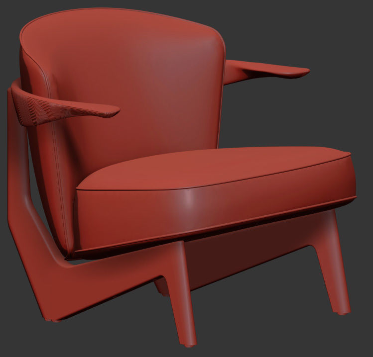 ZANAT SOVA LOUNGE CHAIR 3D MODEL Low-poly 3D model_5
