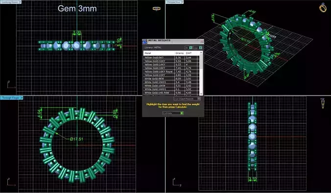 Round Cut Diamond Eternity Band and Ring