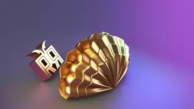 shell candle with many pearls