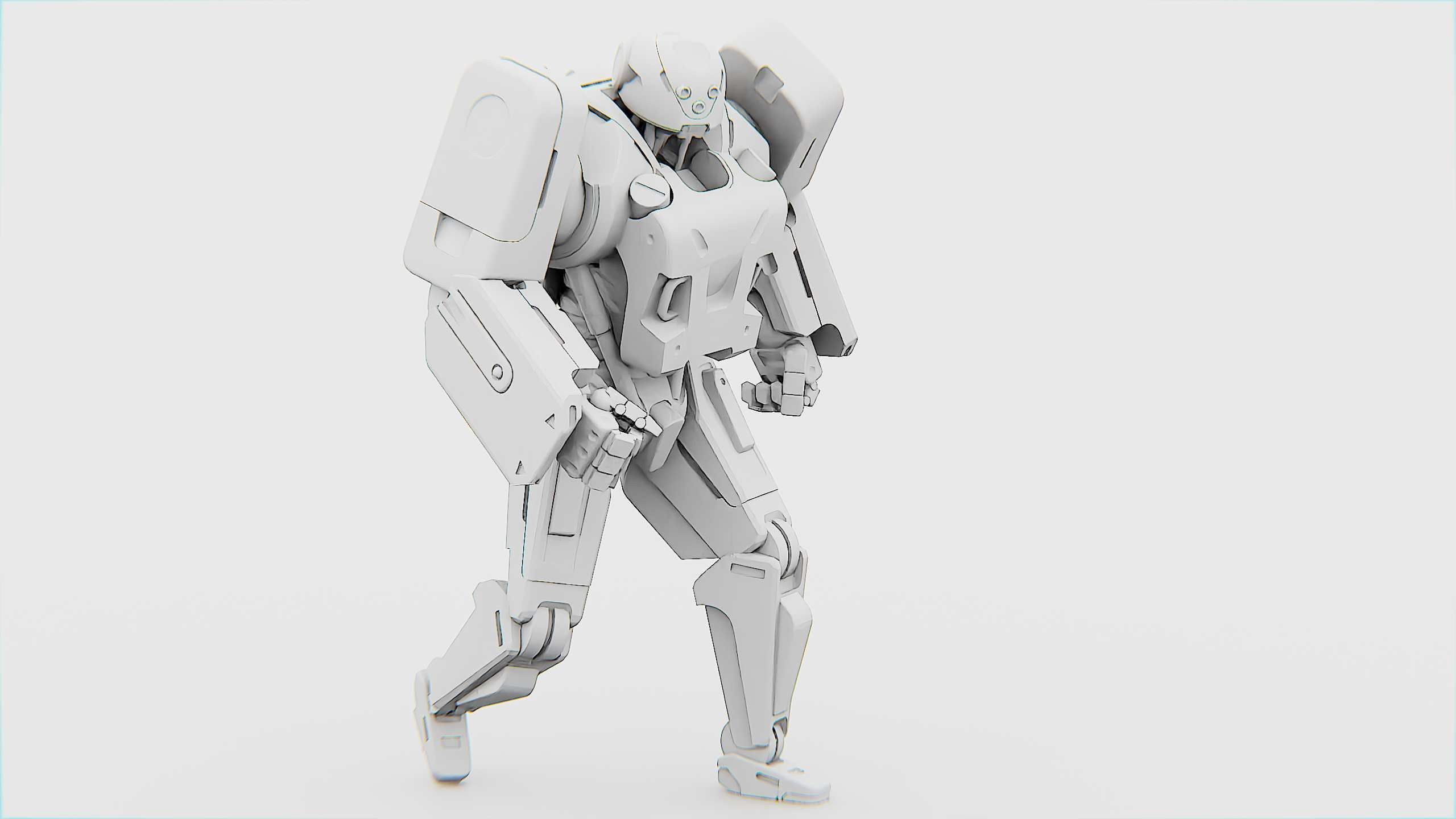 MECHA SOLDIER X Rigged for Unreal Engine - Unity - MIXAMO 3D model_34