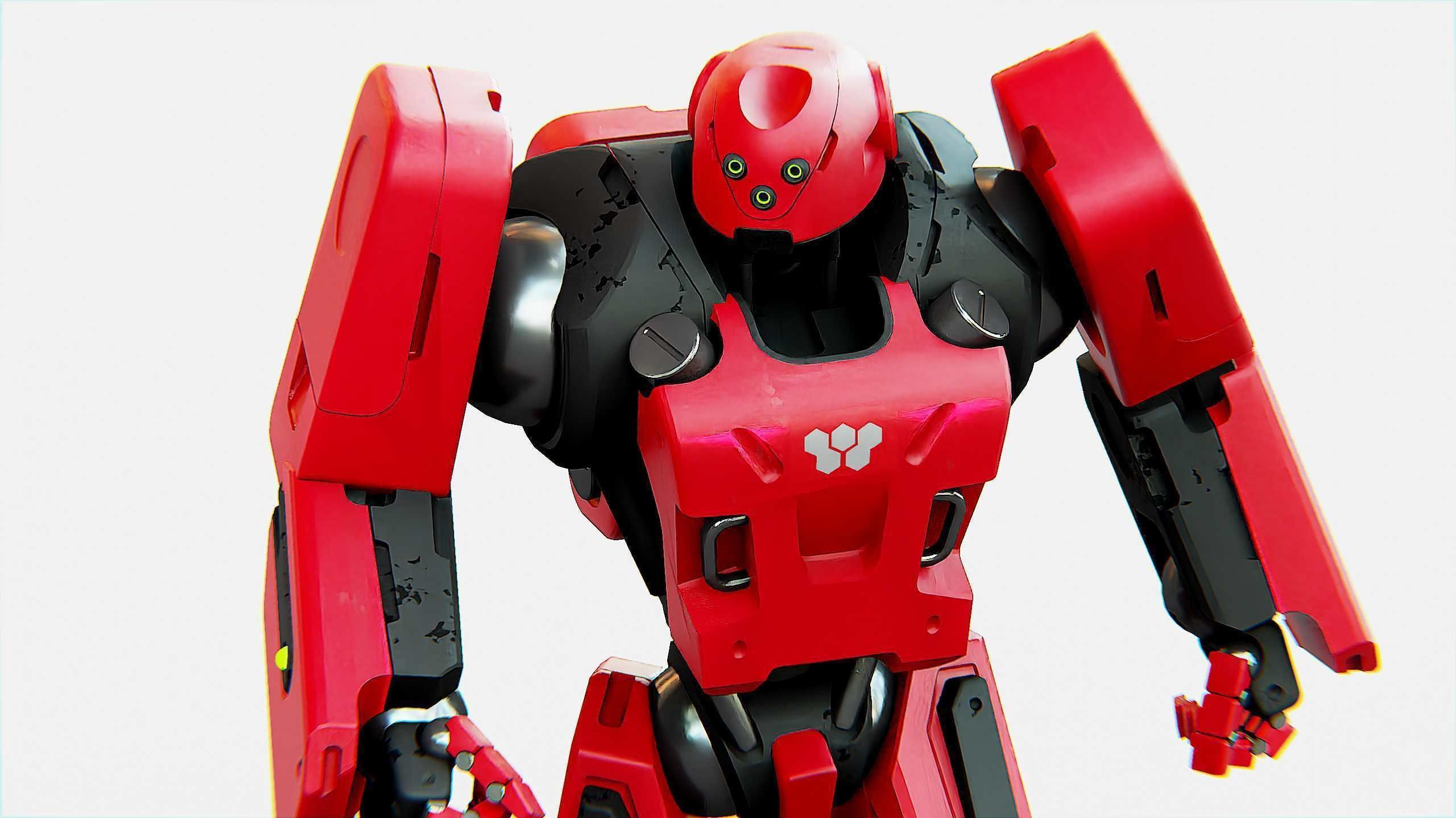 MECHA SOLDIER X Rigged for Unreal Engine - Unity - MIXAMO 3D model_31