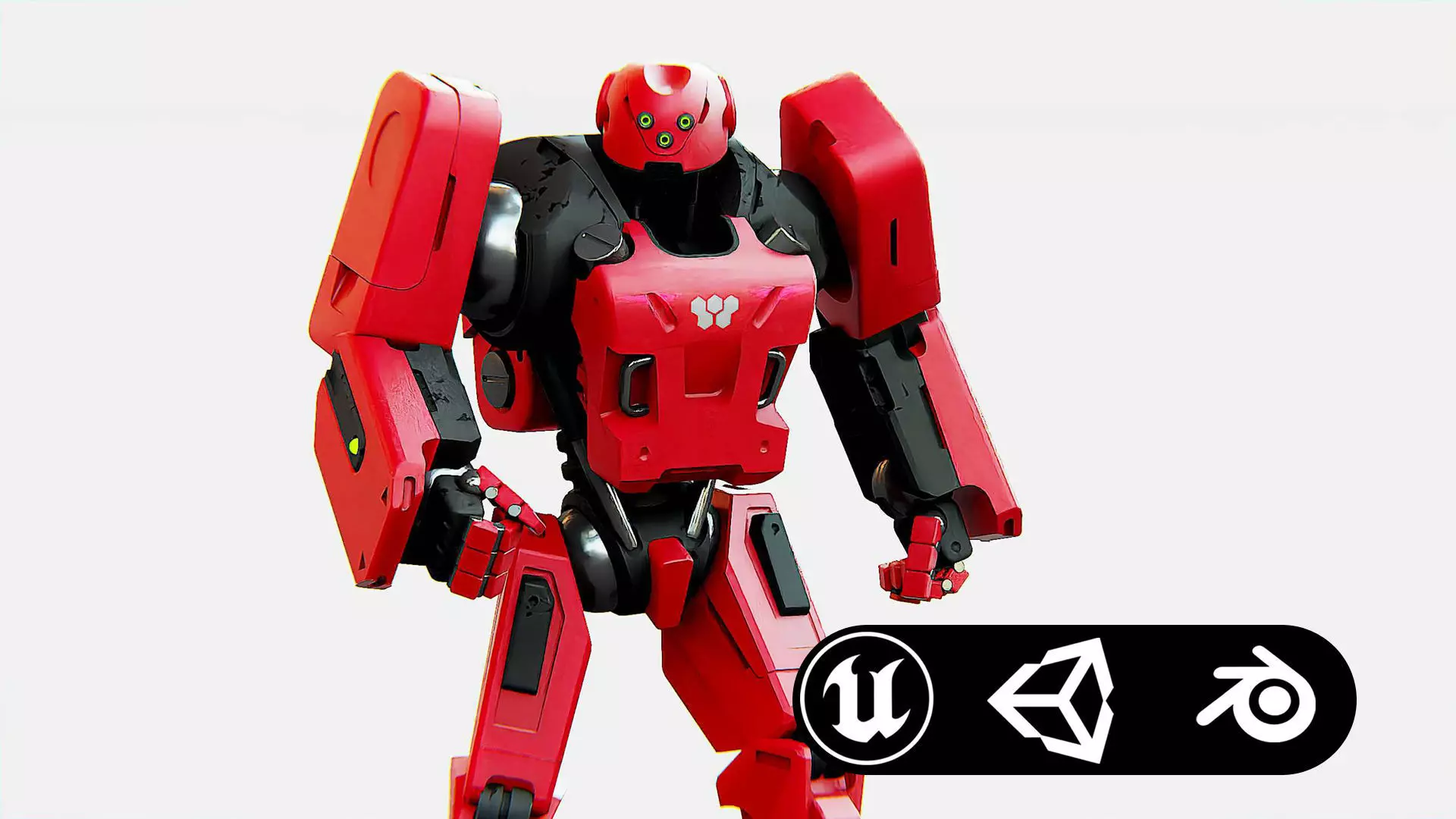 MECHA SOLDIER X Rigged for Unreal Engine - Unity - MIXAMO 3D model_0