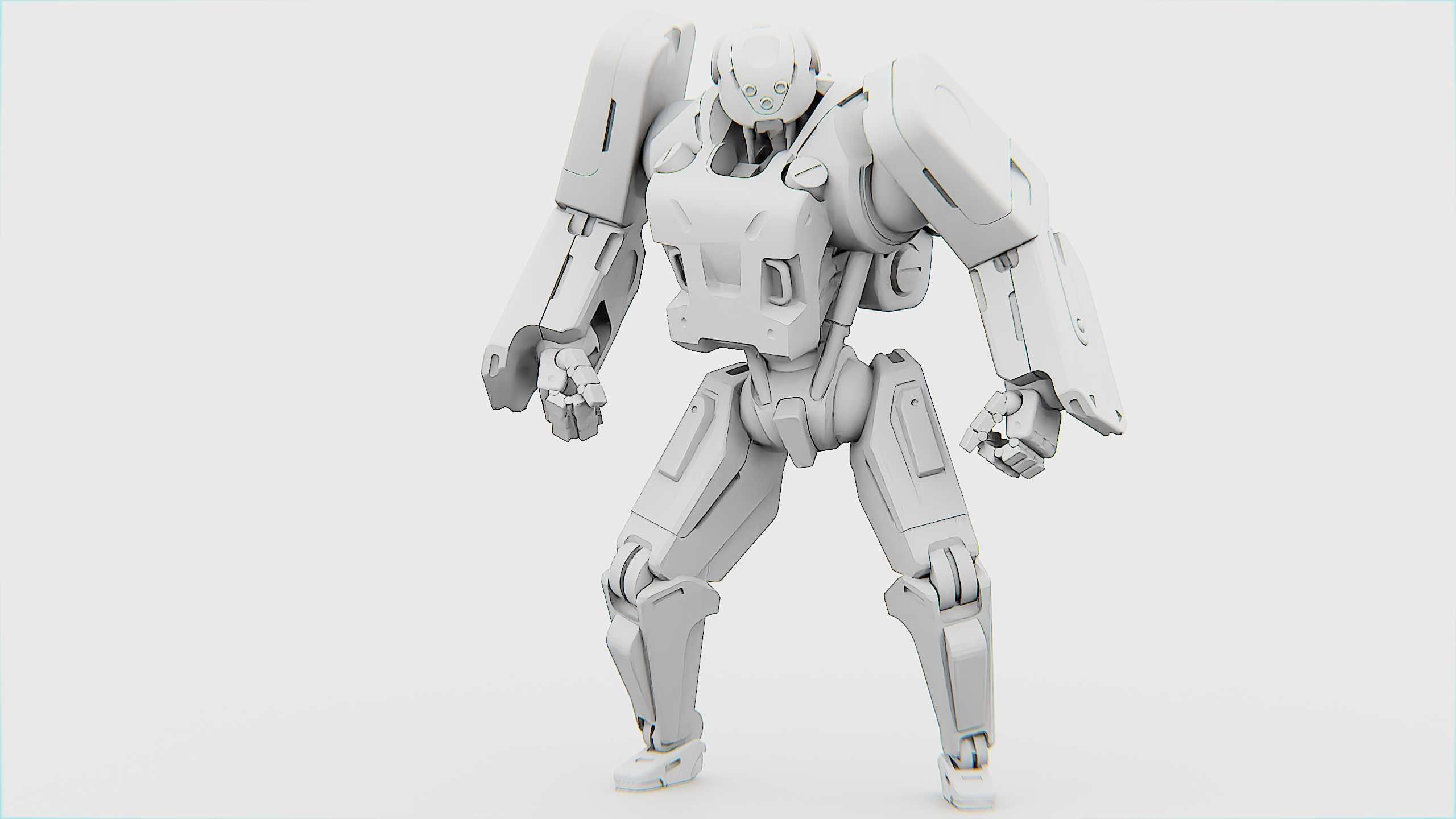 MECHA SOLDIER X Rigged for Unreal Engine - Unity - MIXAMO 3D model_35
