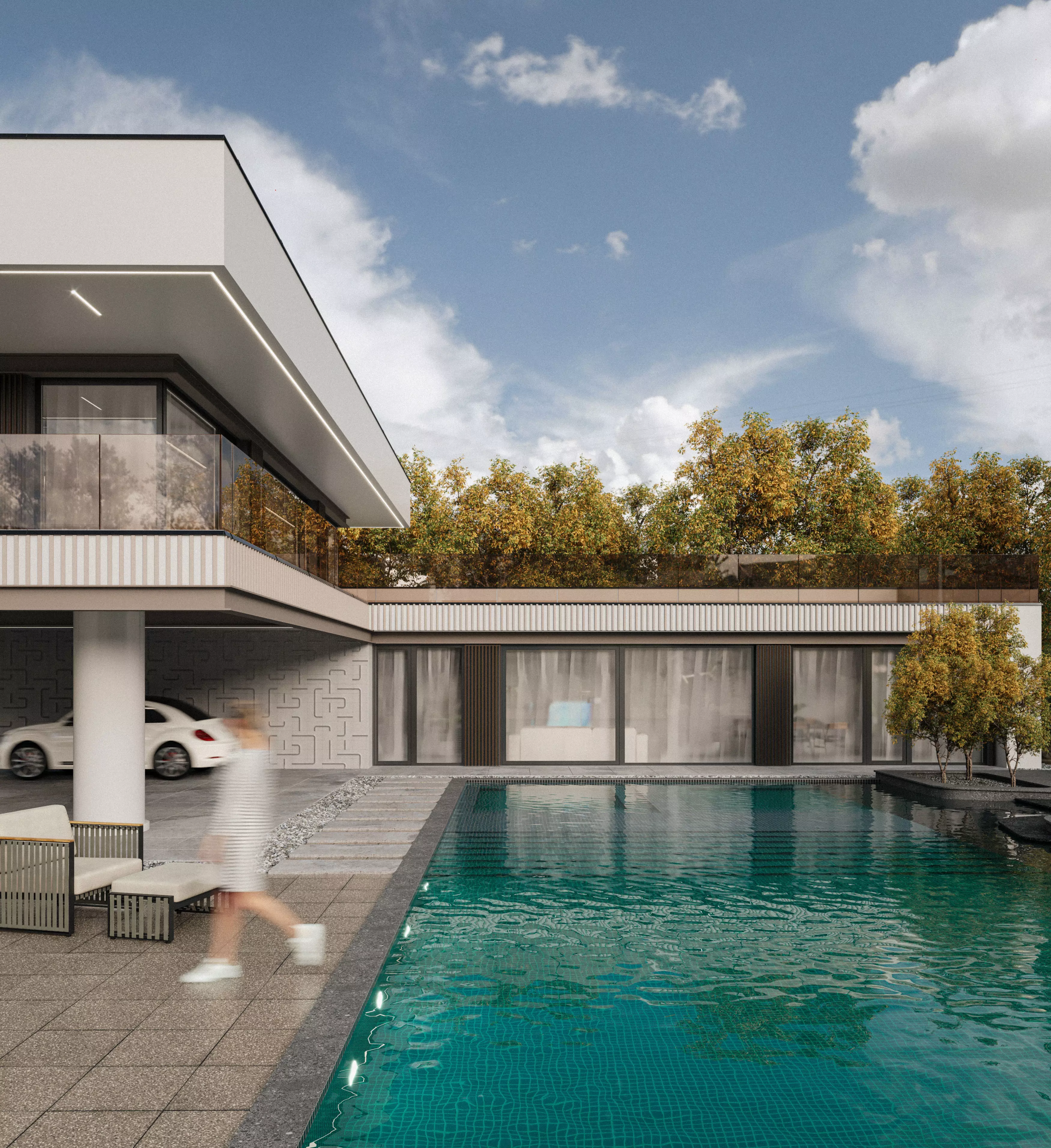 Villa Garden 3D model_0