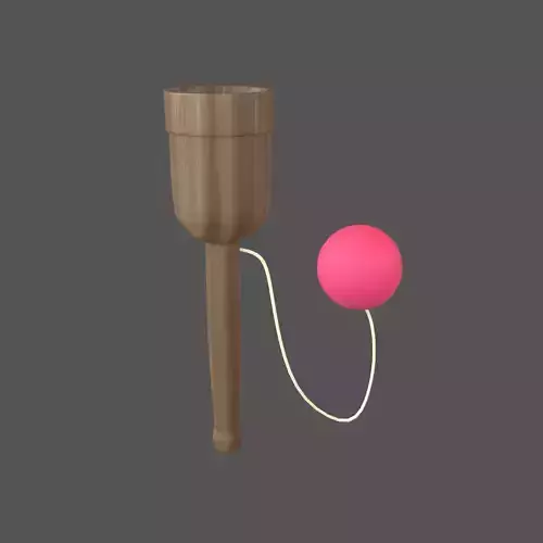 Cup and Ball Game v1 001 Low-poly 3D model