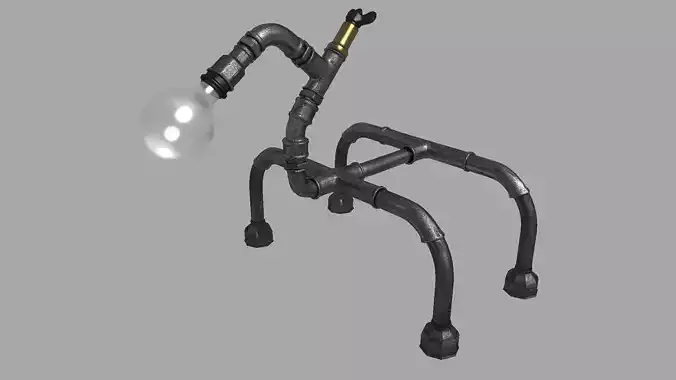 Metal pipe decorative lamp