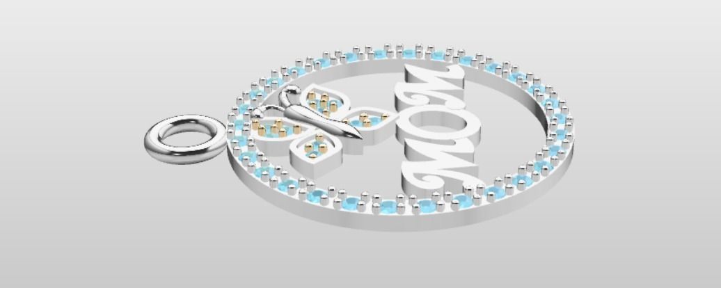 Mom Pendant 3D Model 3D print model_9