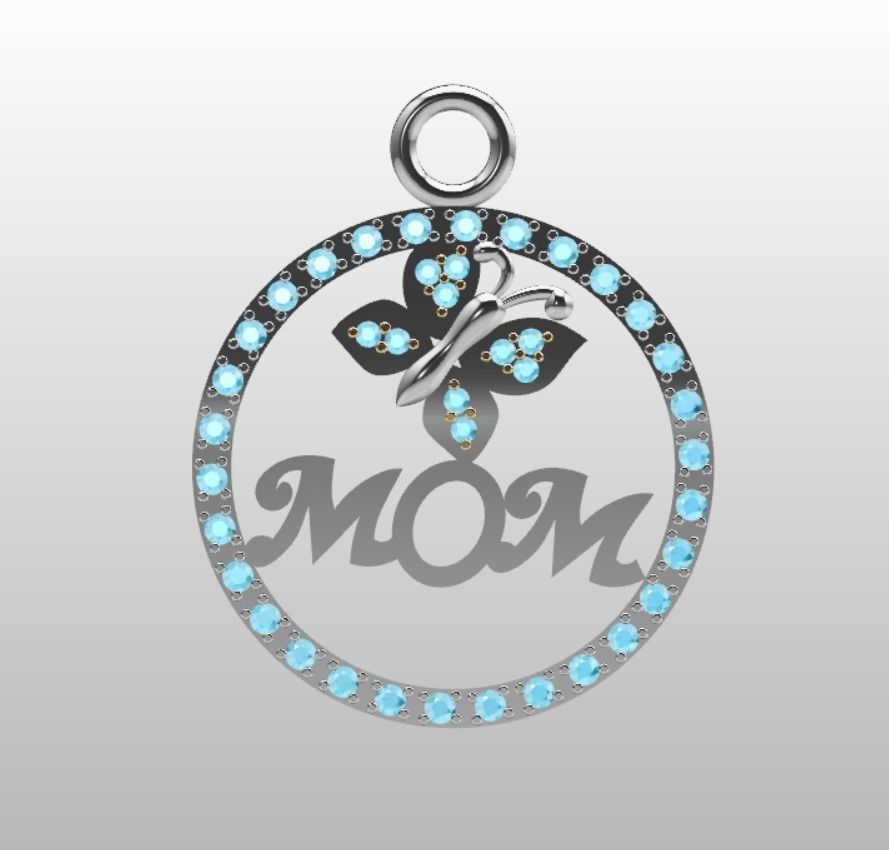 Mom Pendant 3D Model 3D print model_1