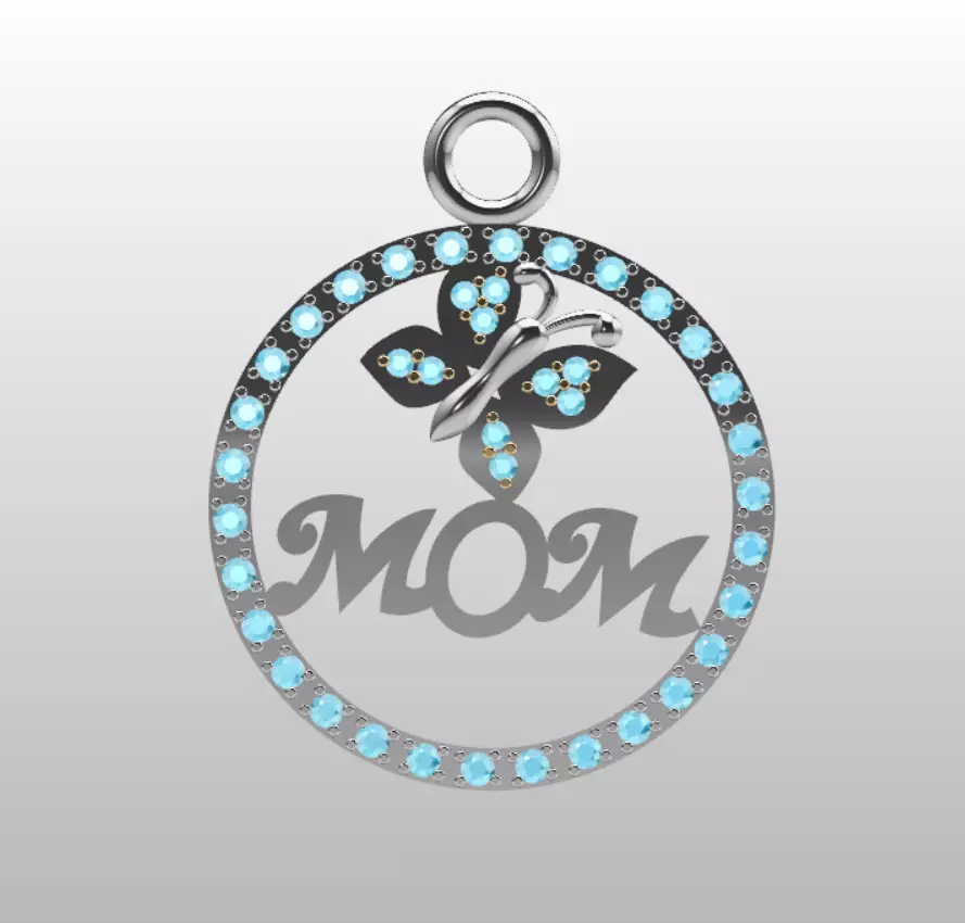 Mom Pendant 3D Model 3D print model_0