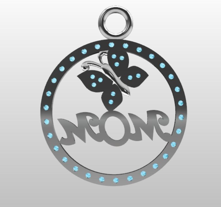 Mom Pendant 3D Model 3D print model_5