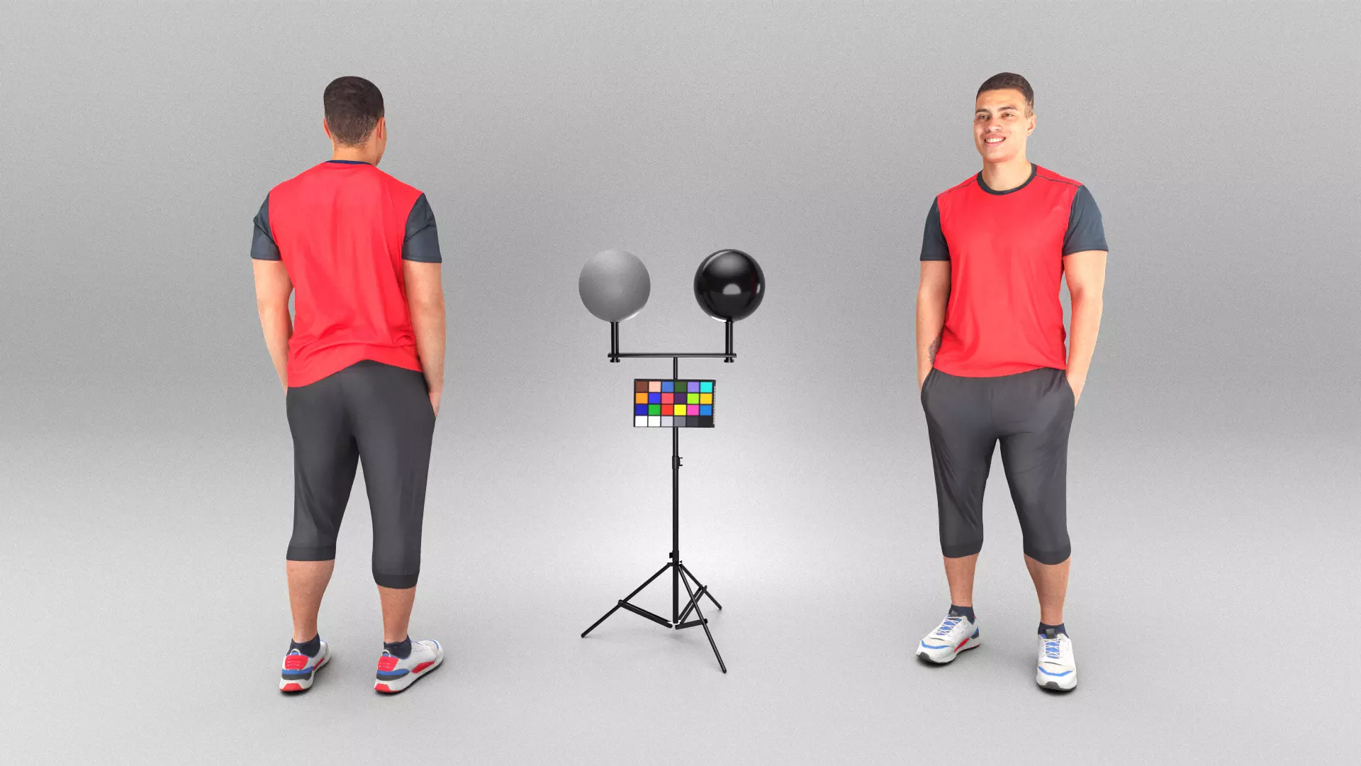 Handsome man in sportswear 428 Low-poly 3D model