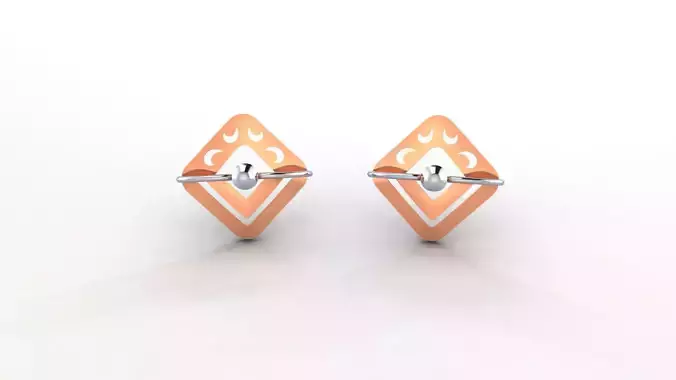 Blade Ultra Light weight Plain Gold Studs Earrings 3dm stl obj  3D print model