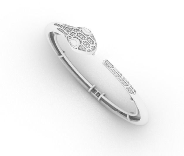 Snake figure handcuffs 3D print model_1